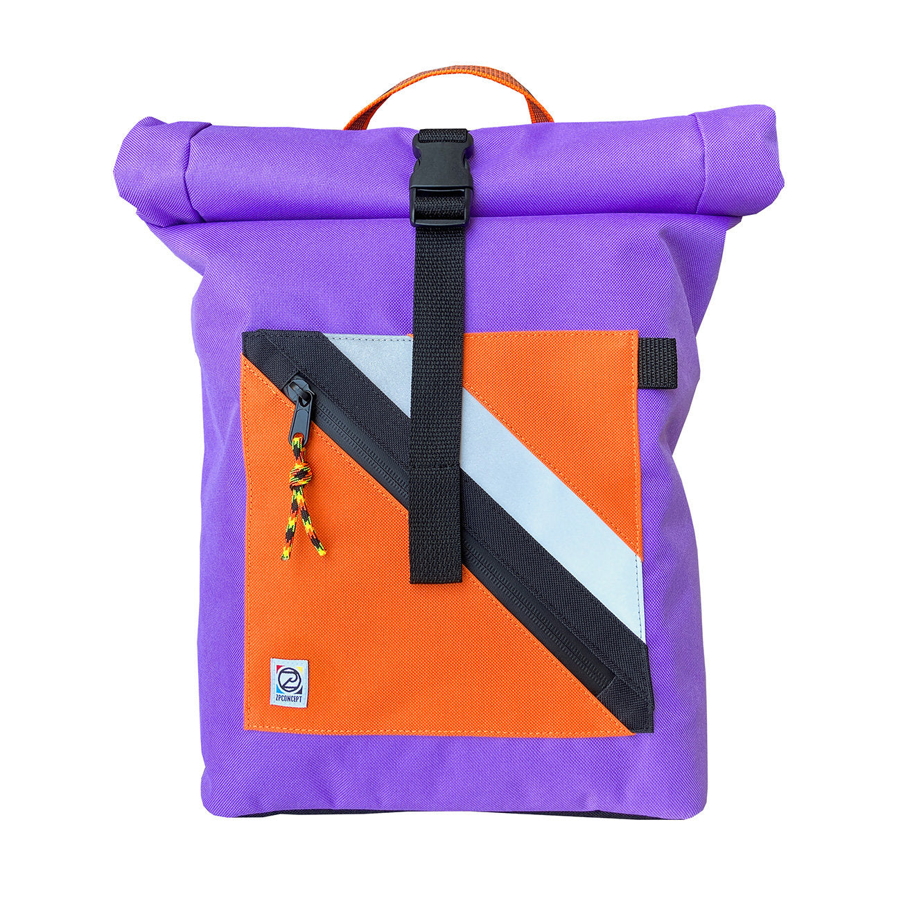 Small Roll Purple Orange hátizsák