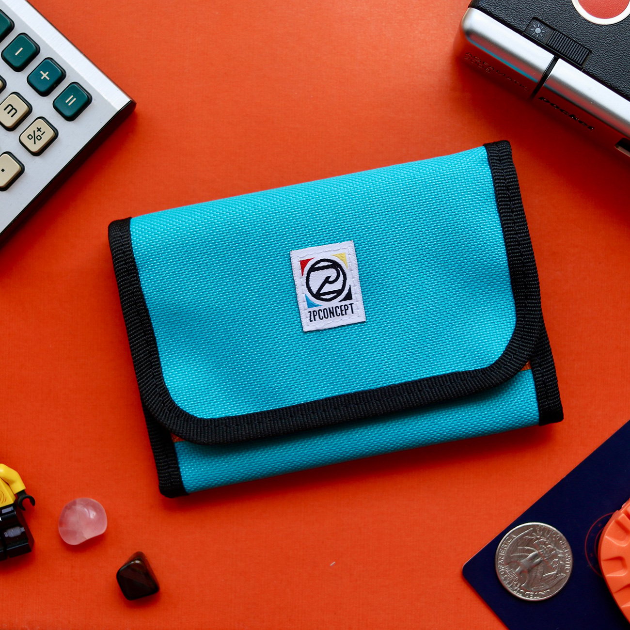 Velcro Wallet turquoise pénztárca